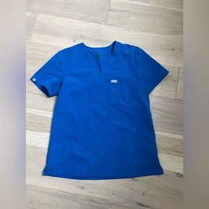 Figs Royal Blue Scrub Top